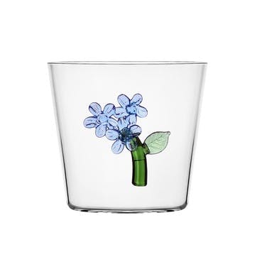 Botanica Flower Tumbler 350ml, Light Blue