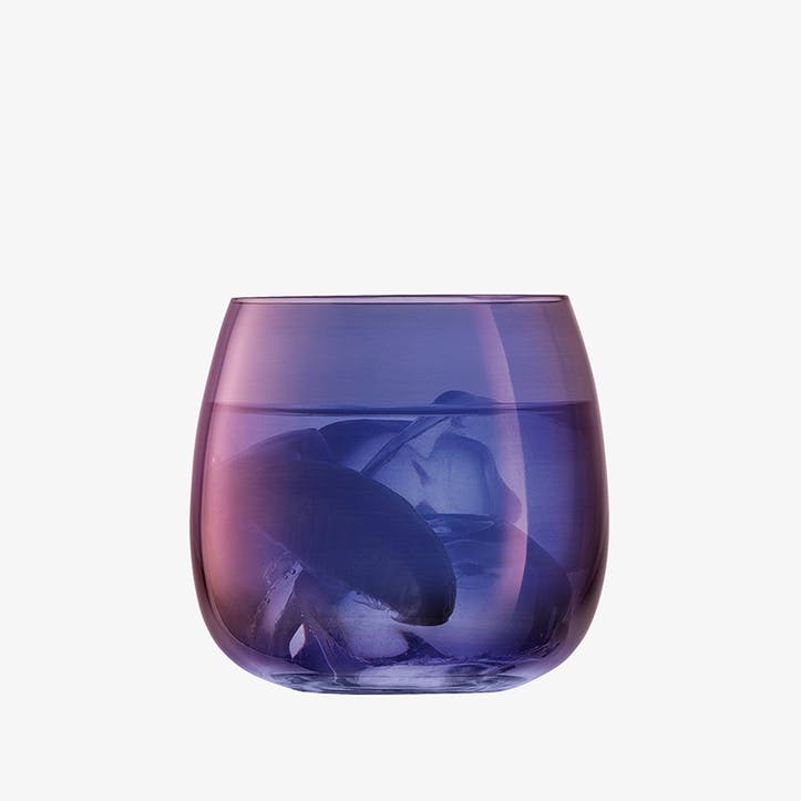 Aurora Set of 4 Stemless Glasses, 370ml, Purple