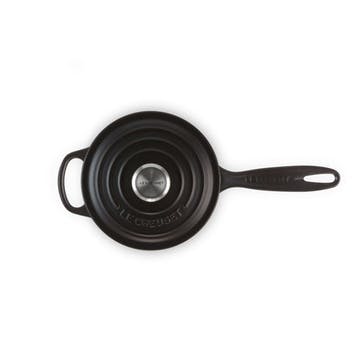 Saucepan, 20cm, Le Creuset, Signature Cast Iron, satin black