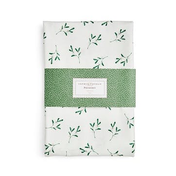 Mistletoe Tablecloth W140 x D180cm, White/Green