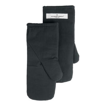 Canvas Oven Mitts, Medium, Dark Grey