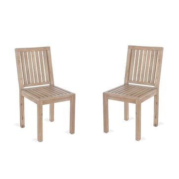 Porthallow Set of 2 Dining Chairs, Natural