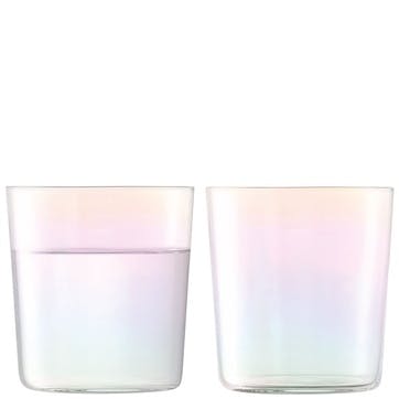 Iridescence Set of 2 Tumblers 390ml, Mother of Pearl