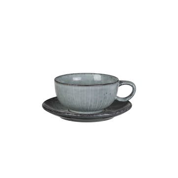 Nordic Sea Tea Cup & Saucer 250ml, Blue