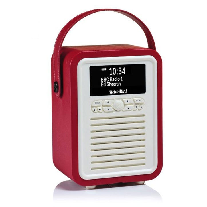 Retro Mini DAB Radio, Red