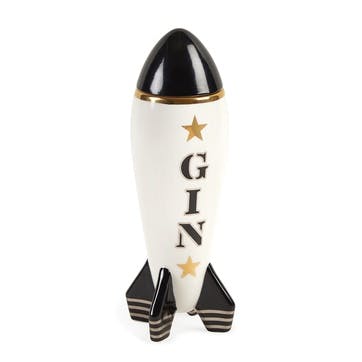 Rocket Gin Decanter, Black & White