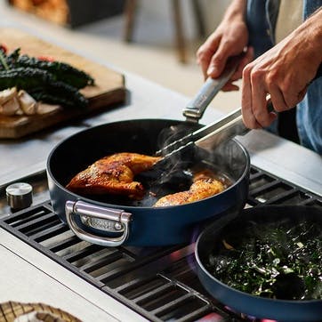 Space Folding Frying Pan, 28cm, Midnight Blue