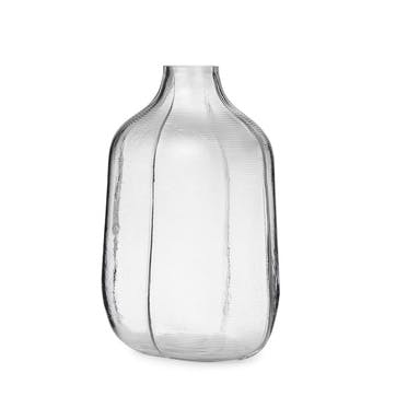 Step Large Vase L20 x D14 x H31cm Clear