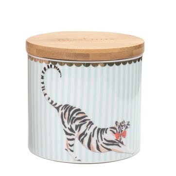 Tiger Small Storage Jar, H10cm, Pastel