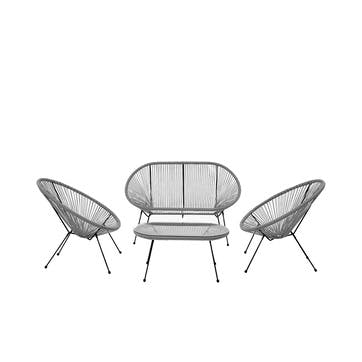 Rio 4 Piece Seating Set, Grey