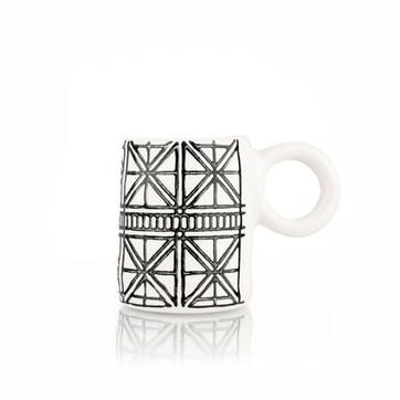 Criss Cross Espresso Mug, 100ml, Black