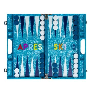 Apres Ski Backgammon Board L45 x W38cm, Blue