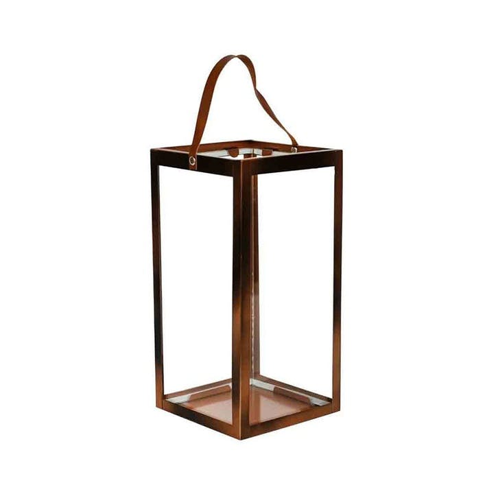 Hampton Lantern H60cm, Copper