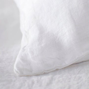 Linen Duvet Cover, King, White