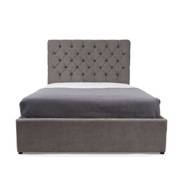 Skye Kingsize Bed with Storage, Pewter