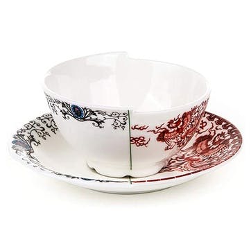 Hybrid Zora porcelain teacup and saucer