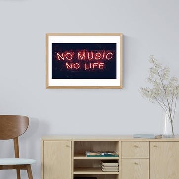 Anonymous No Music Life Print, Pink