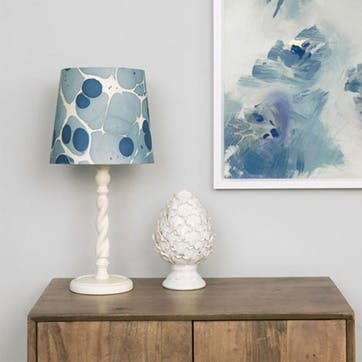 Sesia Straight Empire Lampshade D35cm, Blue Marble