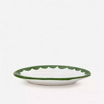 Small Oval Serving Dish, Green