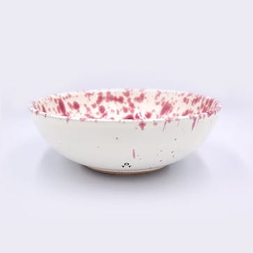 Splatter Pasta Bowl D20cm, Cranberry