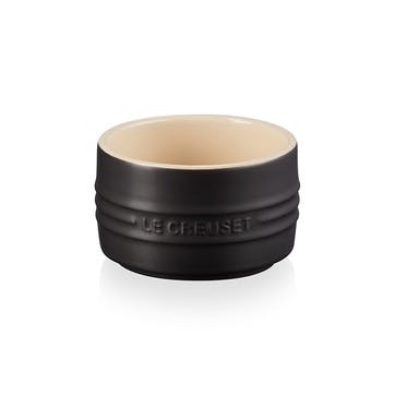 Stoneware Stackable Ramekin; Satin Black