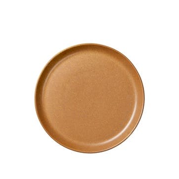 Eli Set of 4 Dinner Plates D26cm, Caramel Brown