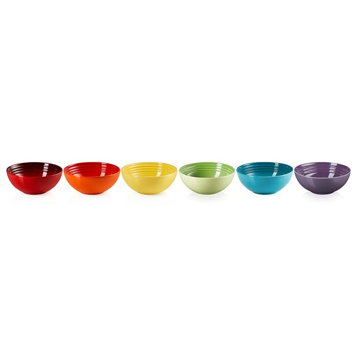 Rainbow Cereal Bowls, Set of 6