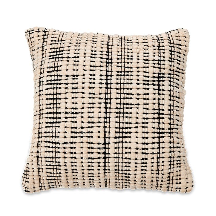 Mika Recycled Cushion Cover 50 x 50cm, Natural and Black
