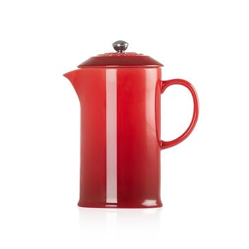 Stoneware Cafetiere with Metal Press; Cerise