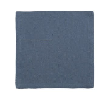 Herringbone Set of 4 Everyday Napkins 20 x 20cm, Grey Blue