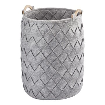 Laundry basket, 40 x 60cm, Aquanova, Amy, silver