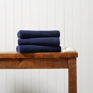 Brixton Pair of Hand Towels,  Midnight
