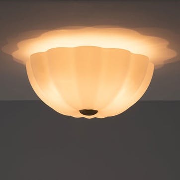 Flower Flush Ceiling Light H22cm, Opal