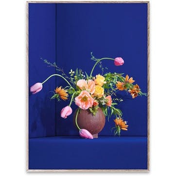 Blomst 01 Art Print 30 x 40cm, Blue