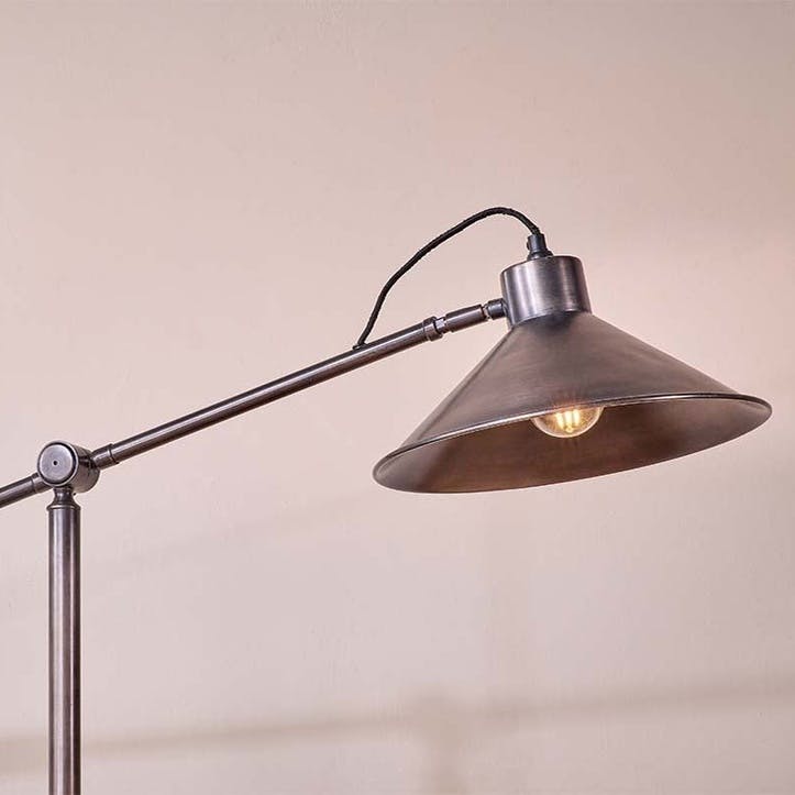 Anara Armed Floor Lamp H154cm, Aged Brozne