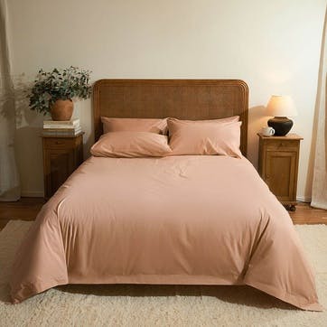 The Original 300 Thread Count Sateen Duvet Cover Double, Clay Pink