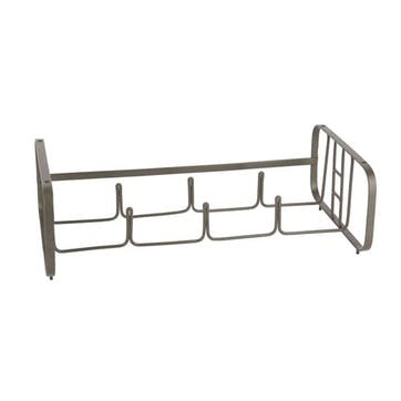 Living Nostalgia 4 Bottle Wire Wine Rack, Soft Grey