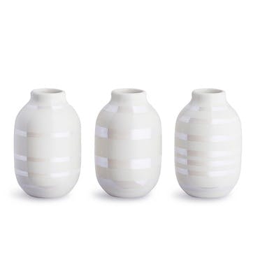 Omaggio Set of 3 Mini Vases, Mother of pearl