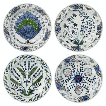 Isphahan Porcelain Charger Plates, Set of 4