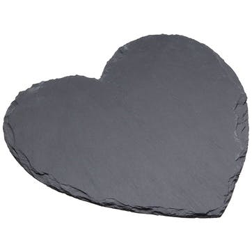 Slate Heart Shaped Serving Platter, 25cm