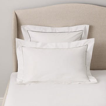 Santorini Oxford Pillowcase, Standard, White