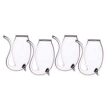 Set of 4 Glass Port Sippers