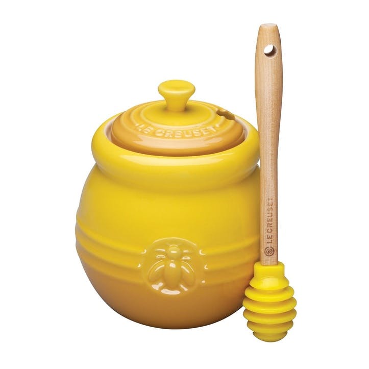 Stoneware Honey Pot and Dipper