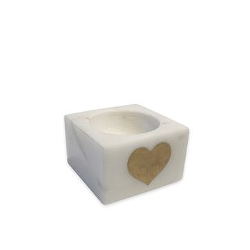 Heart Egg Cup L5.5 x W5.5 x H3.5cm, White