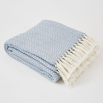 Herringbone Blanket 250cm x 130cm, Lavender