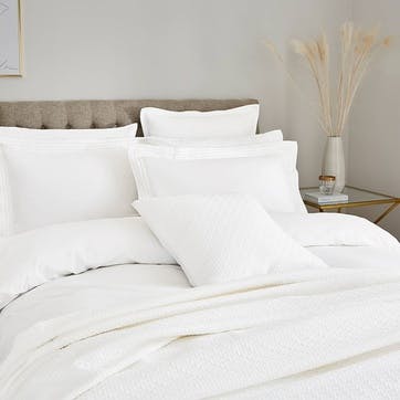 Vendi Duvet Cover King, White