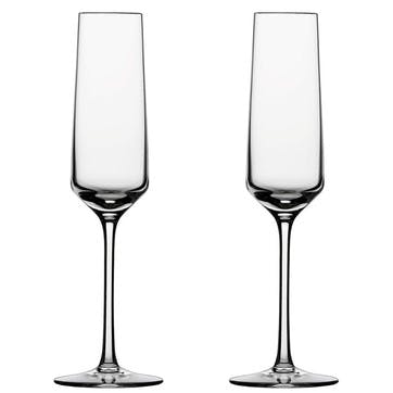 Schott Zwiesel Pair of champagne flutes, 21cl, Schott Crystal, Pure