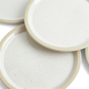 Urban Dining Set of 4 Plates D16.5cm, White