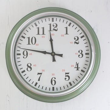 Soft Green Wall Clock