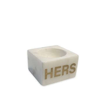 Hers Egg Cup L5.5 x W5.5 x H3.5cm, White